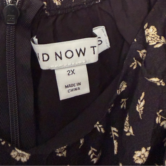 And Now This Black Floral Midi Dress - Plus Size 2X - Picture 6 of 10